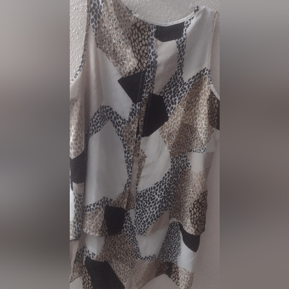 Alfani women's pullover leopard print sleeveless blouse sz 4 - Picture 5 of 6
